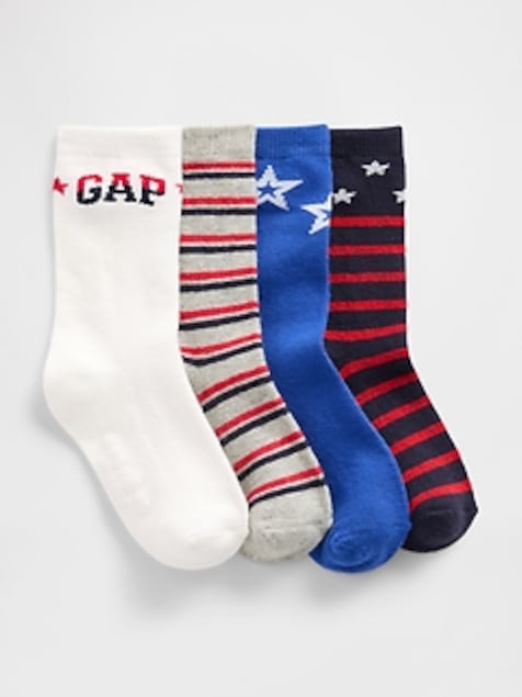 Baby & Toddler Americana Crew Socks (4-Pack)