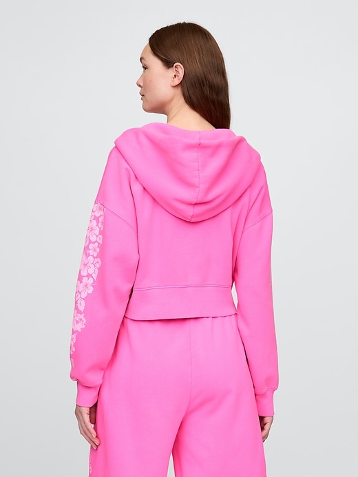 Image number 2 showing, Lilo & Stitch Adult VintageSoft Crop Zip Hoodie