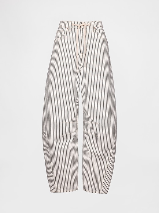 Image number 7 showing, High Rise Denim Stripe Horseshoe Jeans