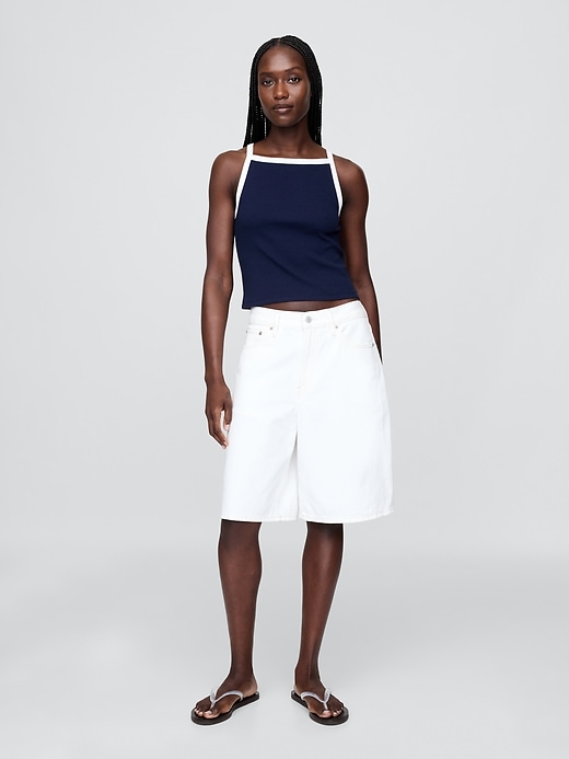 Image number 2 showing, Modern Apron-Neck Crop Tank Top