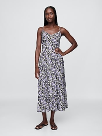 Floral V-Neck Midi Dress