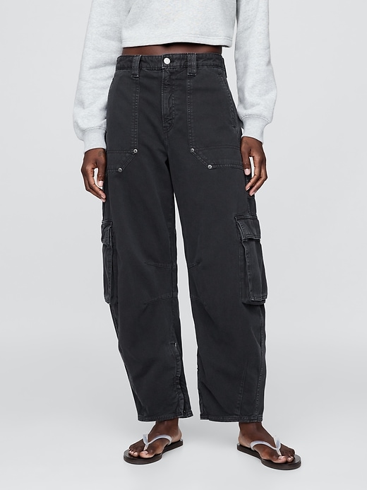Image number 2 showing, Mid Rise Barrel Cargo Pants