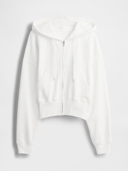 Image number 4 showing, French Terry Oversized Zip Wedge Hoodie