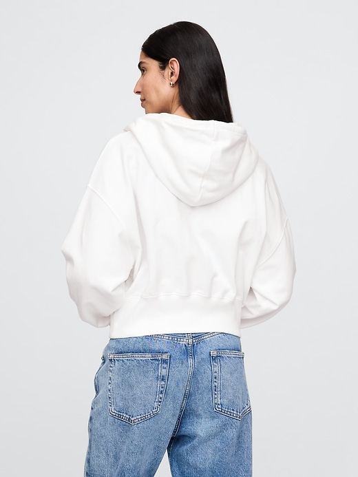 Image number 2 showing, French Terry Oversized Zip Wedge Hoodie