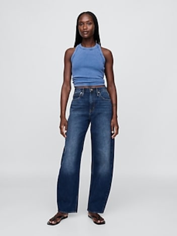 High Rise Barrel Jeans