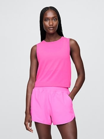 GapFit Breathe Cropped Muscle Tank Top