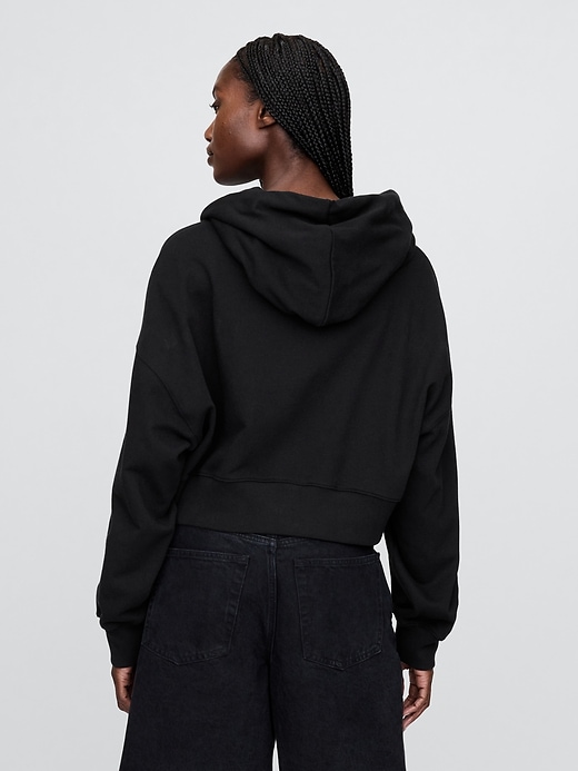 Image number 3 showing, French Terry Oversized Crop Hoodie