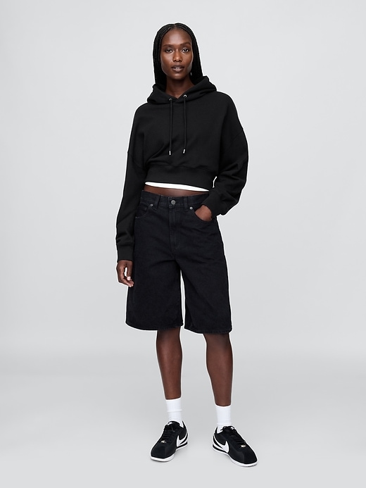 Image number 2 showing, French Terry Oversized Crop Hoodie