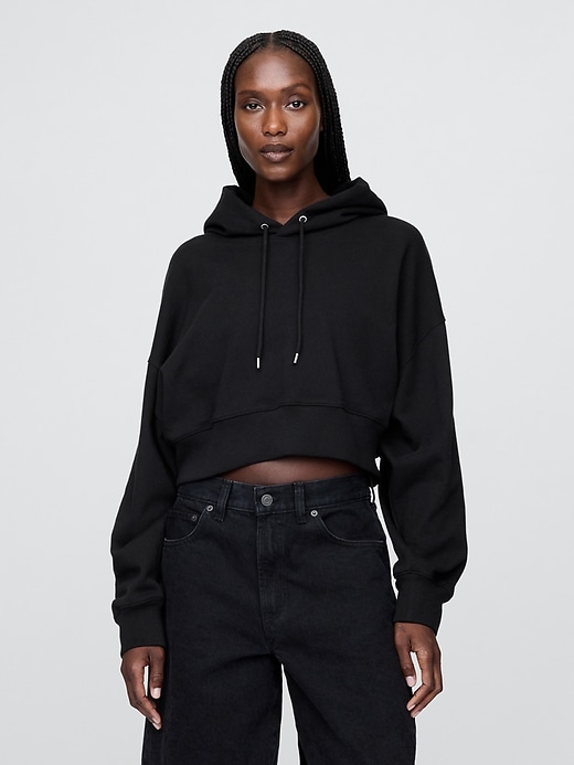 Image number 1 showing, French Terry Oversized Crop Hoodie