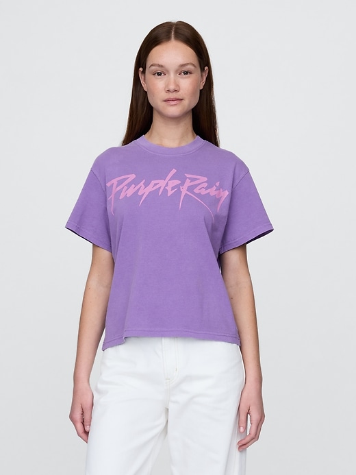 Image number 1 showing, Purple Rain Relaxed Graphic T-Shirt