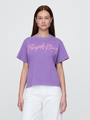 Purple Rain Relaxed Graphic T-Shirt