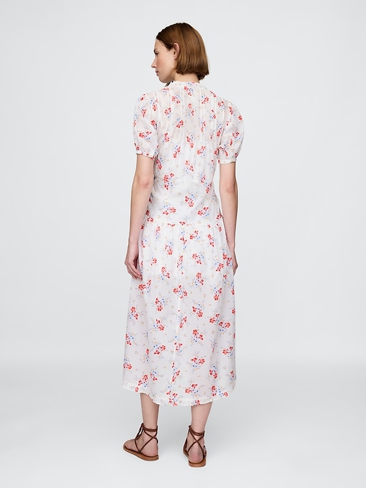 Image number 3 showing, Gap × DÔEN Pintuck Floral Midi Dress