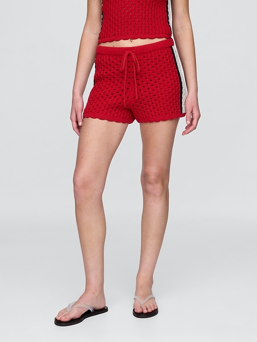 Image number 2 showing, 100% Cotton Crochet Easy Shorts