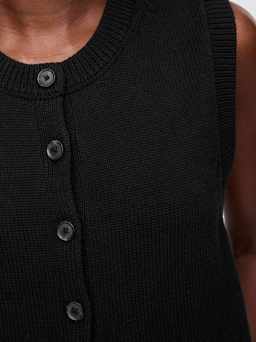 Image number 5 showing, Cropped Cardigan Sweater Vest
