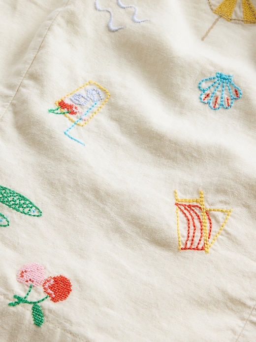 Image number 5 showing, Linen-Blend Crop Top