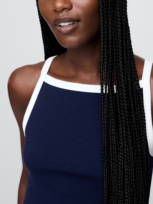 Image number 5 showing, Modern Apron-Neck Crop Tank Top