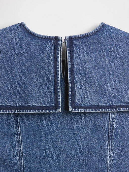 Image number 8 showing, Gap × DÔEN Denim Sailor Mini Dress