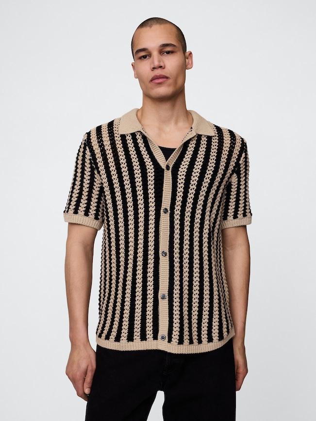 Mesh Sweater Shirt