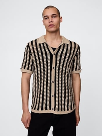 Mesh Sweater Shirt