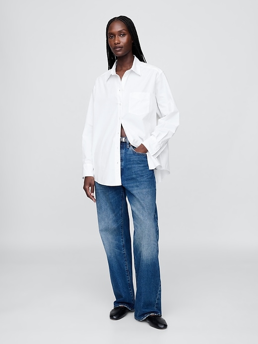 Image number 3 showing, Organic Cotton Poplin Big Shirt