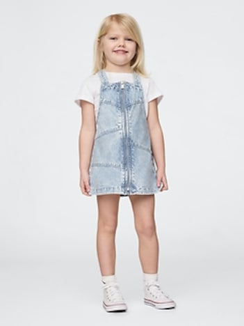 Baby & Toddler Patchwork Striped Denim Skirtall
