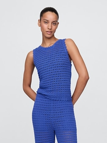 100% Cotton Crochet Tank Top