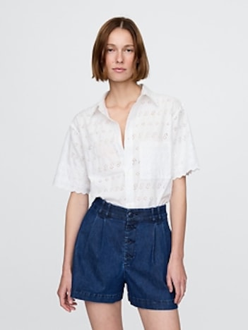 Gap × DÔEN Eyelet Shirt