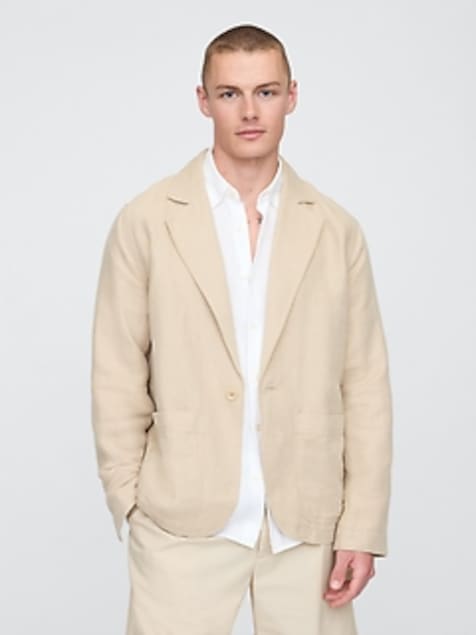 Relaxed Linen-Cotton Blazer