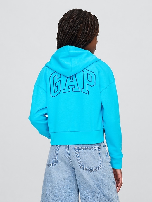 Image number 3 showing, Lilo & Stitch Kids French Terry Crop Zip Hoodie
