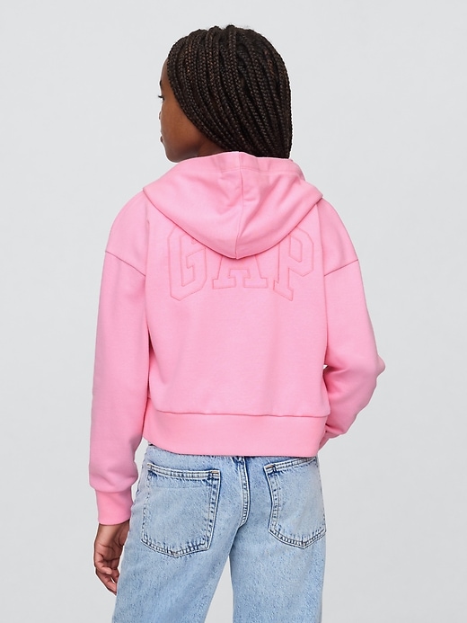 Image number 3 showing, Lilo & Stitch Kids French Terry Crop Zip Hoodie