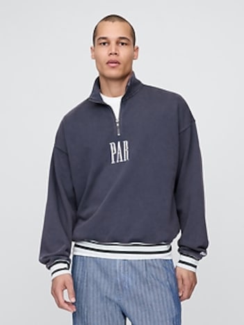 Gap × Malbon Heavyweight Logo Quarter-Zip Pullover