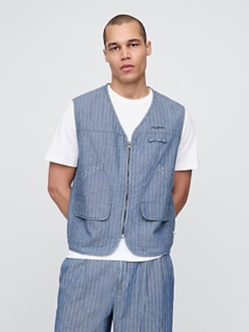 Gap × Malbon Herringbone Utility Vest