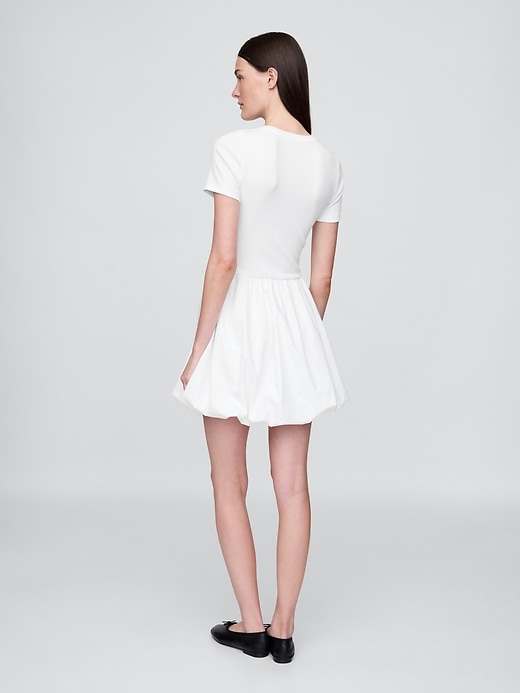 Image number 2 showing, Modern Mixed Media Bubble Mini Dress