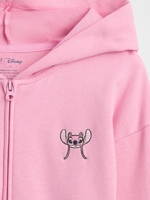 Image number 5 showing, Lilo & Stitch Kids French Terry Crop Zip Hoodie