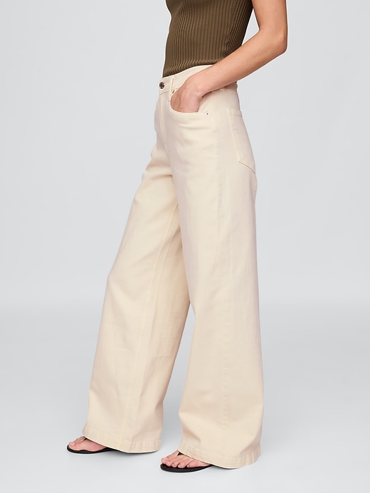 Image number 3 showing, High Rise Stride Wide-Leg Jeans