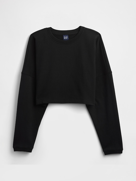 Image number 4 showing, French Terry Oversized Crop Sweatshirt