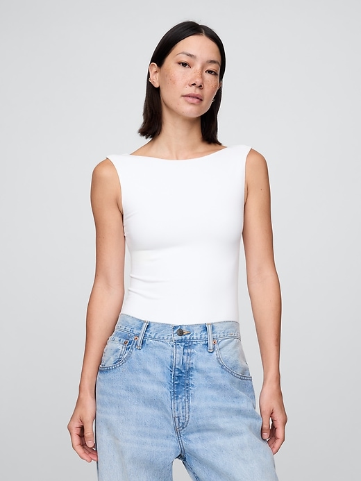 Image number 1 showing, CloseKnit Jersey Boatneck Bodysuit