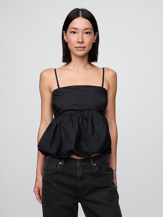 Image number 1 showing, Poplin Bubble Top