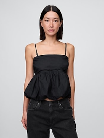 Poplin Bubble Top