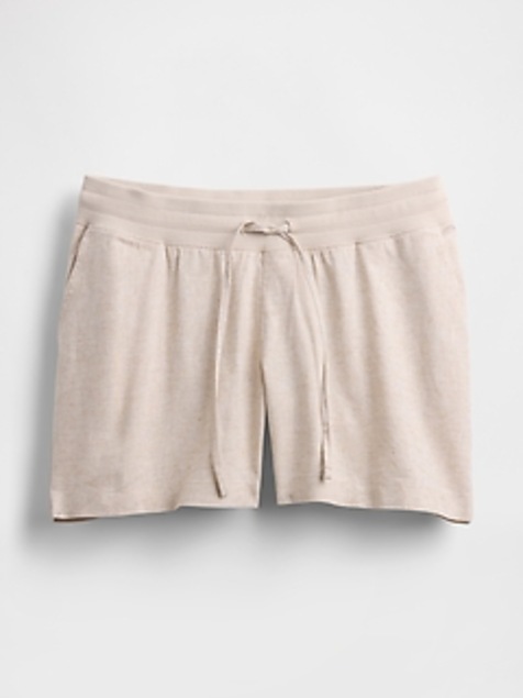 Maternity Under Belly Linen-Cotton Easy Shorts