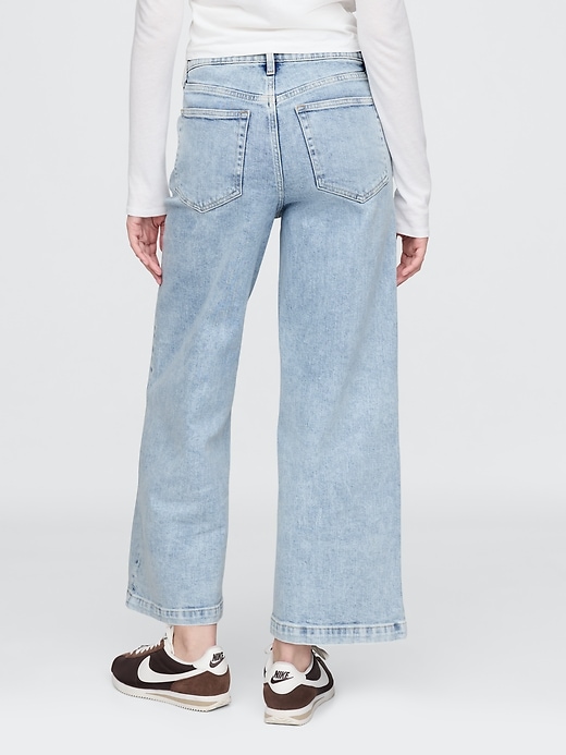 Image number 4 showing, High Rise Stride Wide-Leg Ankle Jeans