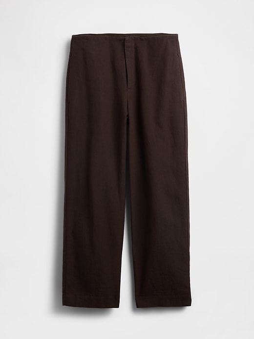 Image number 7 showing, Linen-Blend Relaxed Straight Ankle Pants