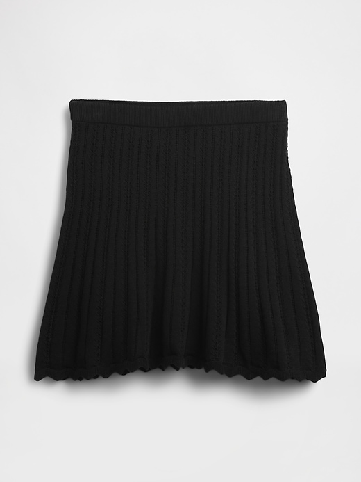 Image number 5 showing, 100% Cotton Pointelle Mini Skirt
