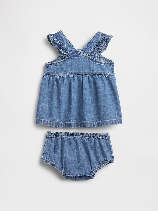 Image number 2 showing, Baby Denim Skirtall Set