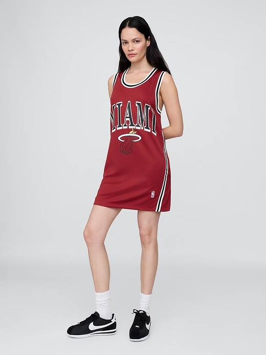 Image number 1 showing, NBA Miami Heat Recycled Jersey Mini Dress