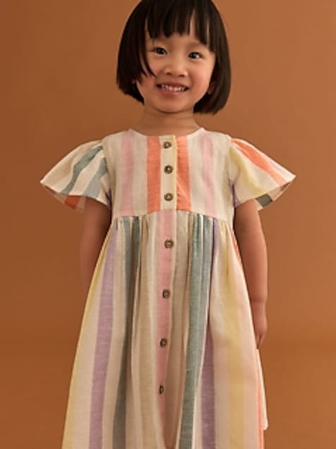NEXT Toddler  Rainbow Stripe Dress