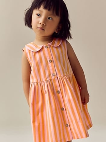 NEXT Toddler Round Collar Stripe Dress