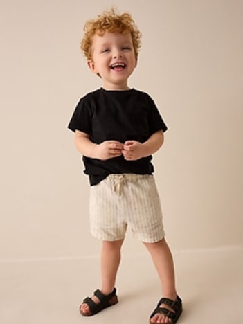 NEXT Toddler Linen-Cotton Striped Shorts