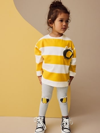 NEXT Toddler Bee Happy Striped T-Shirt