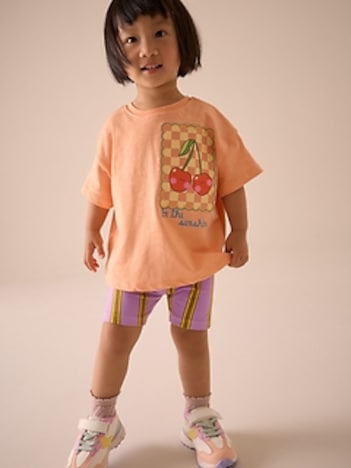 NEXT Toddler Fruit Stripe Shorts Set